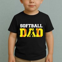 Dad Softball Apparel Yellow Softball Dad Toddler T-Shirt