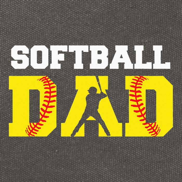 Dad Softball Apparel Yellow Softball Dad Cotton Canvas Backpack