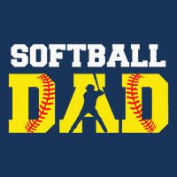 Dad Softball Apparel Yellow Softball Dad Infant Baby Jersey Bodysuit
