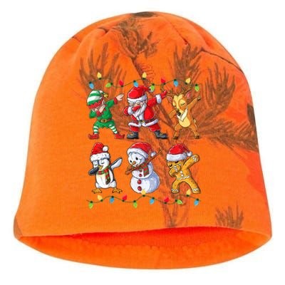 Dabbing Santa And Friends Gift Cute Christmas Santa Dabbing Funny Gift Kati - Camo Knit Beanie