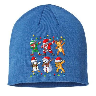 Dabbing Santa And Friends Gift Cute Christmas Santa Dabbing Funny Gift Sustainable Beanie