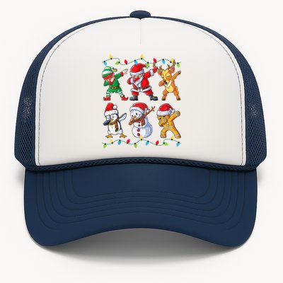 Dabbing Santa And Friends Gift Cute Christmas Santa Dabbing Funny Gift Trucker Hat