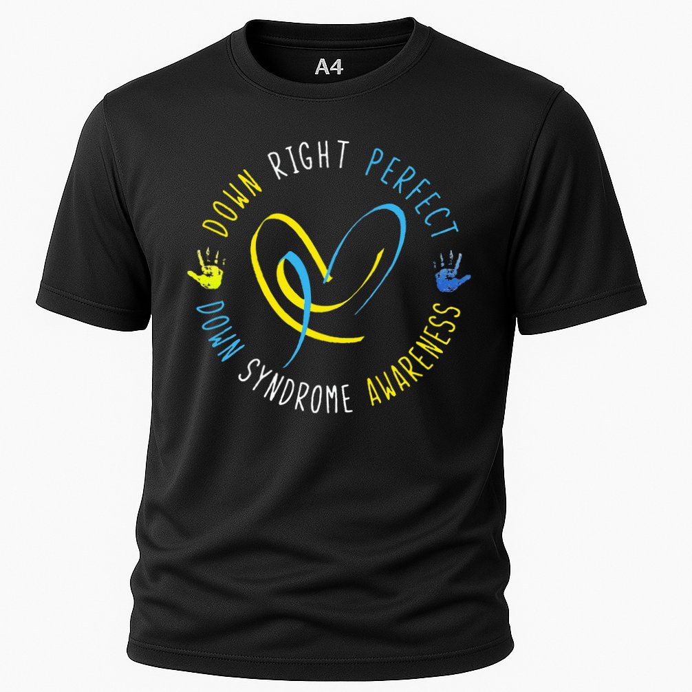 Down Syndrome Awareness Day 21 March Down Right Perfect Cooling Performance Crew T-Shirt