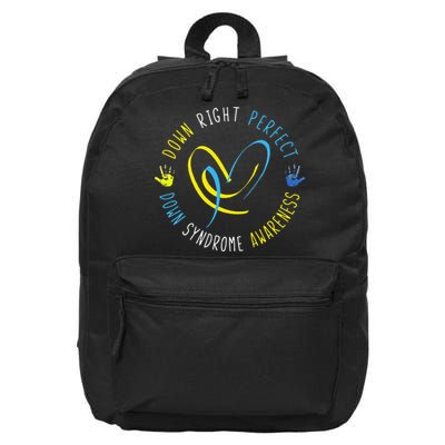 Down Syndrome Awareness Day 21 March Down Right Perfect 16 in Basic Backpack