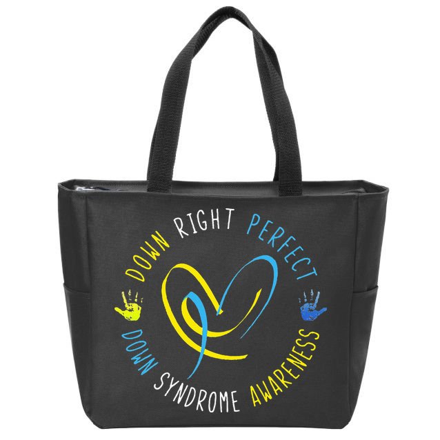 Down Syndrome Awareness Day 21 March Down Right Perfect Zip Tote Bag