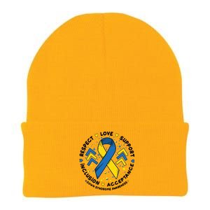 Down Syndrome Awareness Respect Love Support Inclusion Acceptance Knit Cap Winter Beanie