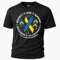 Down Syndrome Awareness Respect Love Support Inclusion Acceptance Cooling Performance Crew T-Shirt