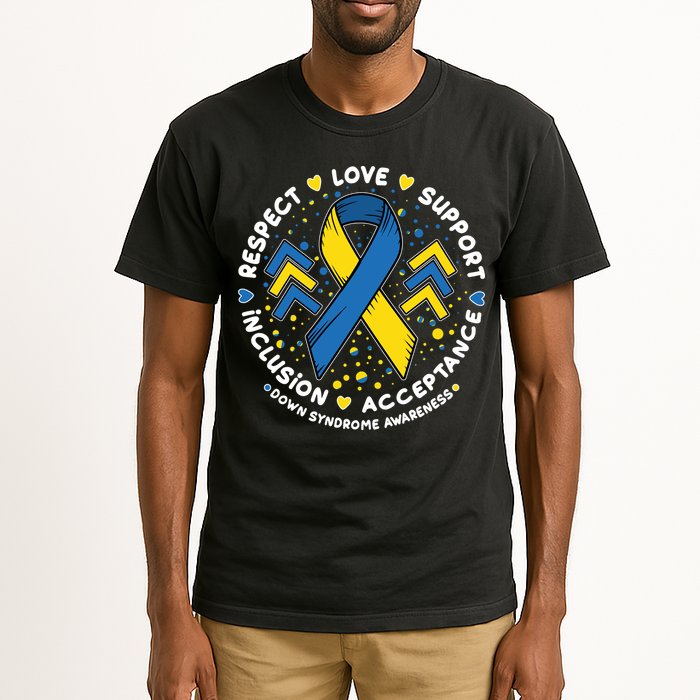 Down Syndrome Awareness Respect Love Support Inclusion Acceptance Tall T-Shirt