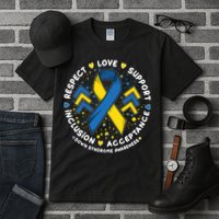 Down Syndrome Awareness Respect Love Support Inclusion Acceptance Tall T-Shirt