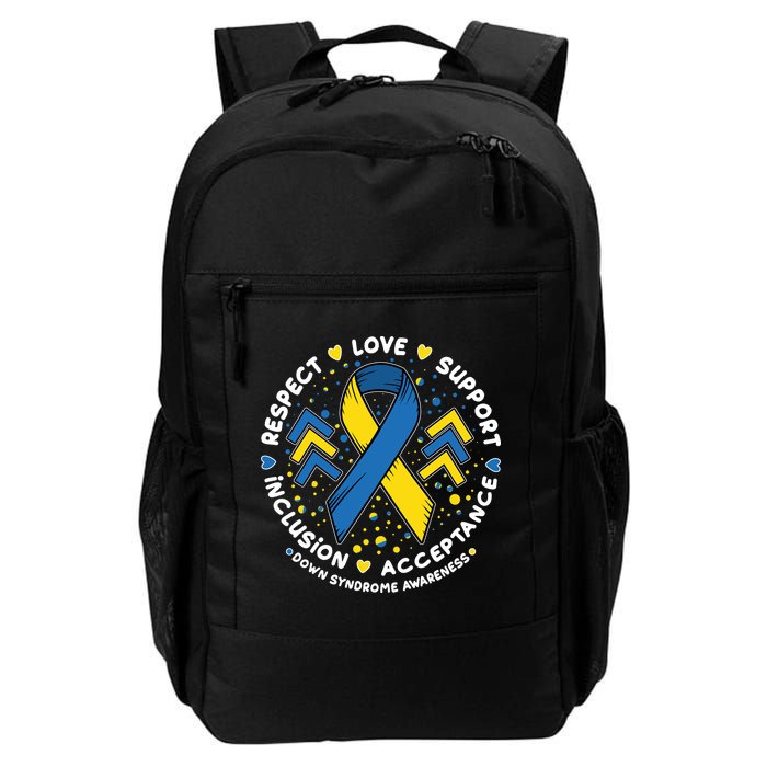 Down Syndrome Awareness Respect Love Support Inclusion Acceptance Backpack