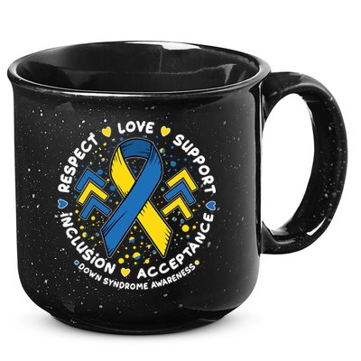 Down Syndrome Awareness Respect Love Support Inclusion Acceptance 15oz Campfire Ceramic Mug