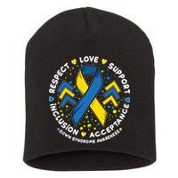 Down Syndrome Awareness Respect Love Support Inclusion Acceptance Short Acrylic Beanie