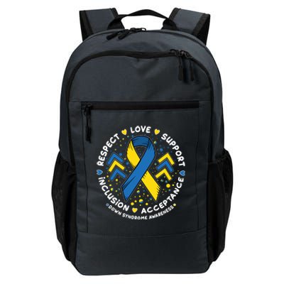 Down Syndrome Awareness Respect Love Support Inclusion Acceptance Daily Commute Backpack