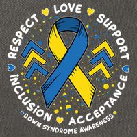 Down Syndrome Awareness Respect Love Support Inclusion Acceptance Cotton Canvas Backpack