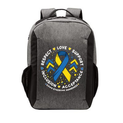 Down Syndrome Awareness Respect Love Support Inclusion Acceptance Vector Backpack