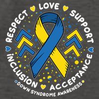 Down Syndrome Awareness Respect Love Support Inclusion Acceptance Vector Backpack