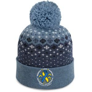 Down Syndrome Awareness Respect Love Support Inclusion Acceptance The Baniff Cuffed Pom Beanie