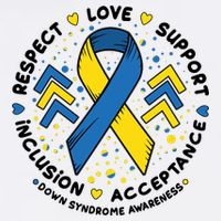 Down Syndrome Awareness Respect Love Support Inclusion Acceptance Garment-Dyed Sweatshirt