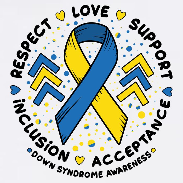 Down Syndrome Awareness Respect Love Support Inclusion Acceptance Garment-Dyed Sweatshirt