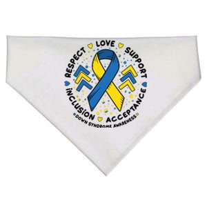 Down Syndrome Awareness Respect Love Support Inclusion Acceptance USA-Made Doggie Bandana