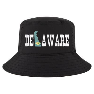 Delaware State And Delaware Flag With Pride For Delaware Cool Comfort Performance Bucket Hat