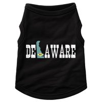 Delaware State And Delaware Flag With Pride For Delaware Doggie Tank