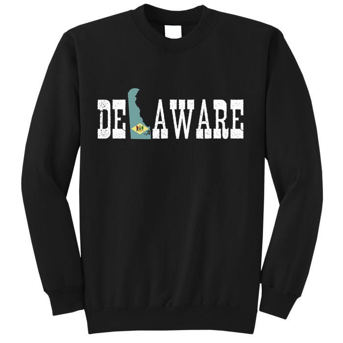 Delaware State And Delaware Flag With Pride For Delaware Sweatshirt