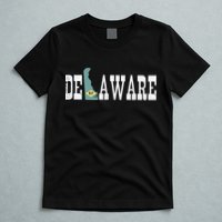 Delaware State And Delaware Flag With Pride For Delaware T-Shirt
