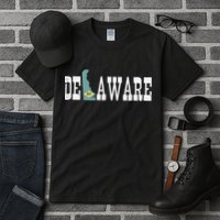 Delaware State And Delaware Flag With Pride For Delaware Tall T-Shirt