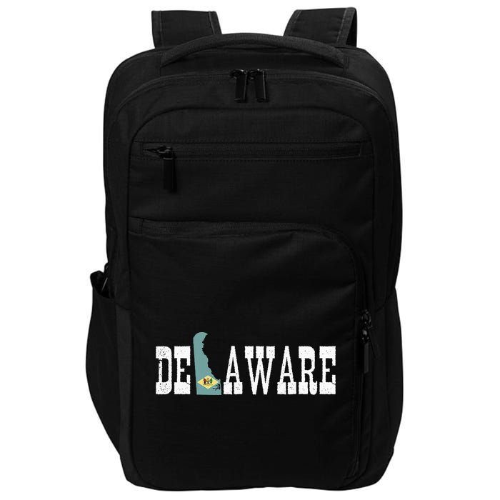 Delaware State And Delaware Flag With Pride For Delaware Impact Tech Backpack