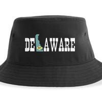 Delaware State And Delaware Flag With Pride For Delaware Sustainable Bucket Hat