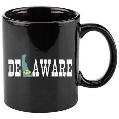 Delaware State And Delaware Flag With Pride For Delaware 11oz C Handle Ceramic Mug