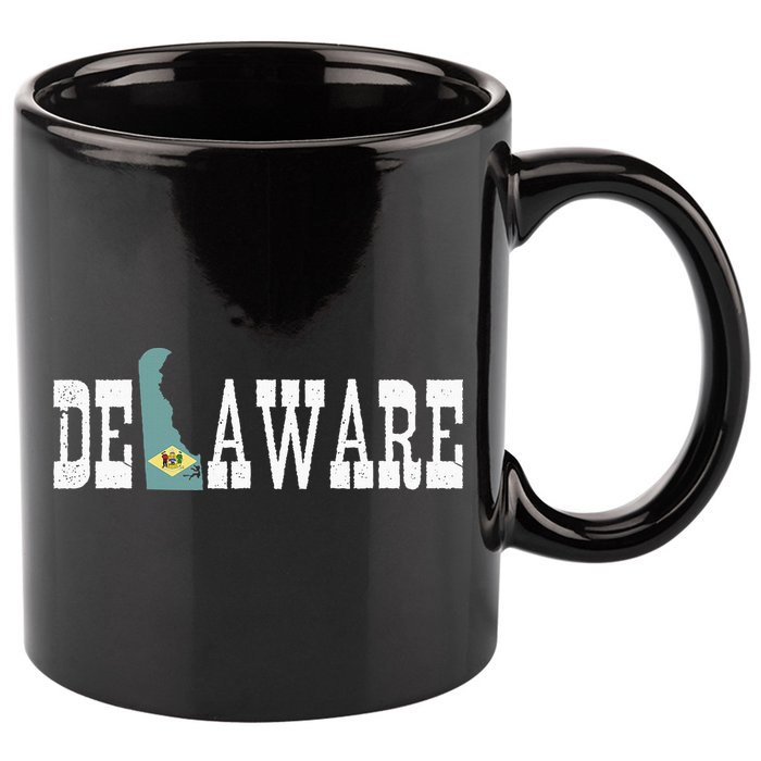 Delaware State And Delaware Flag With Pride For Delaware 11oz C Handle Ceramic Mug