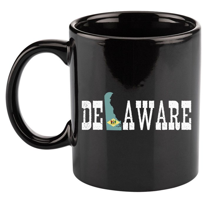 Delaware State And Delaware Flag With Pride For Delaware 11oz C Handle Ceramic Mug