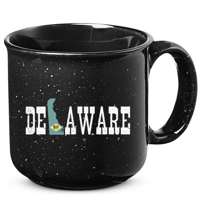 Delaware State And Delaware Flag With Pride For Delaware 15oz Campfire Ceramic Mug