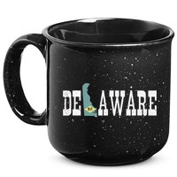 Delaware State And Delaware Flag With Pride For Delaware 15oz Campfire Ceramic Mug