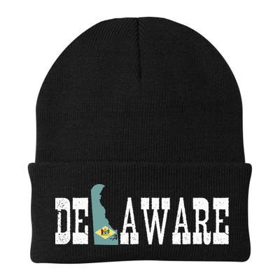 Delaware State And Delaware Flag With Pride For Delaware Beanie