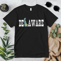 Delaware State And Delaware Flag With Pride For Delaware Premium T-Shirt