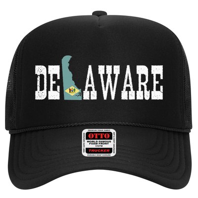 Delaware State And Delaware Flag With Pride For Delaware Hat