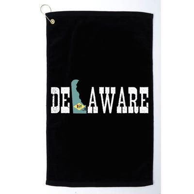 Delaware State And Delaware Flag With Pride For Delaware Golf Towel
