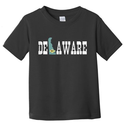 Delaware State And Delaware Flag With Pride For Delaware Toddler T-Shirt