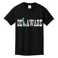 Delaware State And Delaware Flag With Pride For Delaware Kids T-Shirt