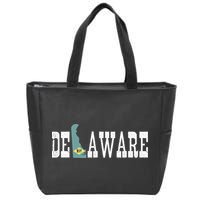 Delaware State And Delaware Flag With Pride For Delaware Zip Tote Bag