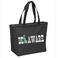Delaware State And Delaware Flag With Pride For Delaware Zip Tote Bag
