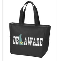 Delaware State And Delaware Flag With Pride For Delaware Zip Tote Bag