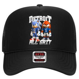 Detroit Sonic And Knuckles All Grit Football High Crown Mesh Back Trucker Hat