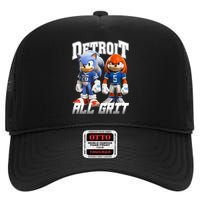 Detroit Sonic And Knuckles All Grit Football High Crown Mesh Back Trucker Hat