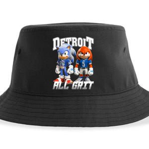 Detroit Sonic And Knuckles All Grit Football Sustainable Bucket Hat