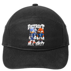 Detroit Sonic And Knuckles All Grit Football 7-Panel Snapback Hat