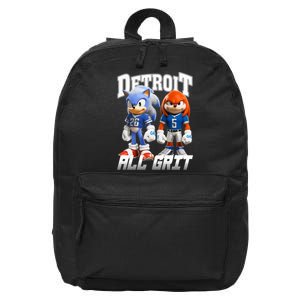 Detroit Sonic And Knuckles All Grit Football 16 in Basic Backpack